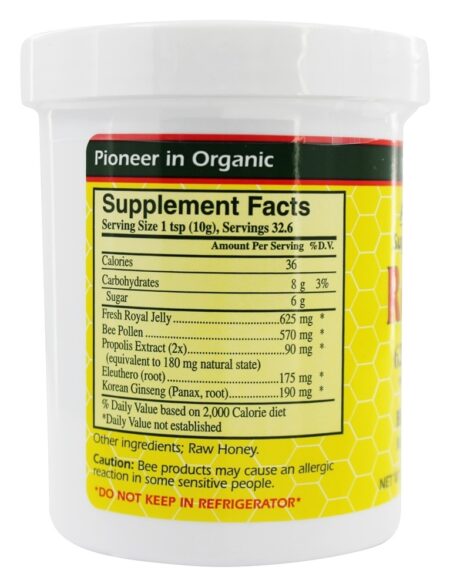 Vivo Abelha Poder Real Geléia Colar 20000 mg. - 11.5 oz. YS Organic Bee Farms - Image 2