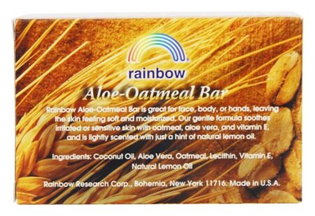 Aloés-Aveia Bar Sabão Animal Livre - 4.2 oz. Rainbow Research - Image 2