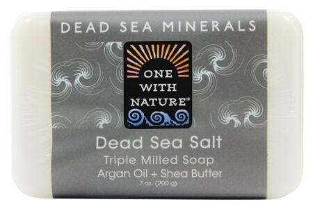 Sabonete mineral de barra do mar morto que rejuvenesce o sal do mar inoperante - 7 oz. One With Nature