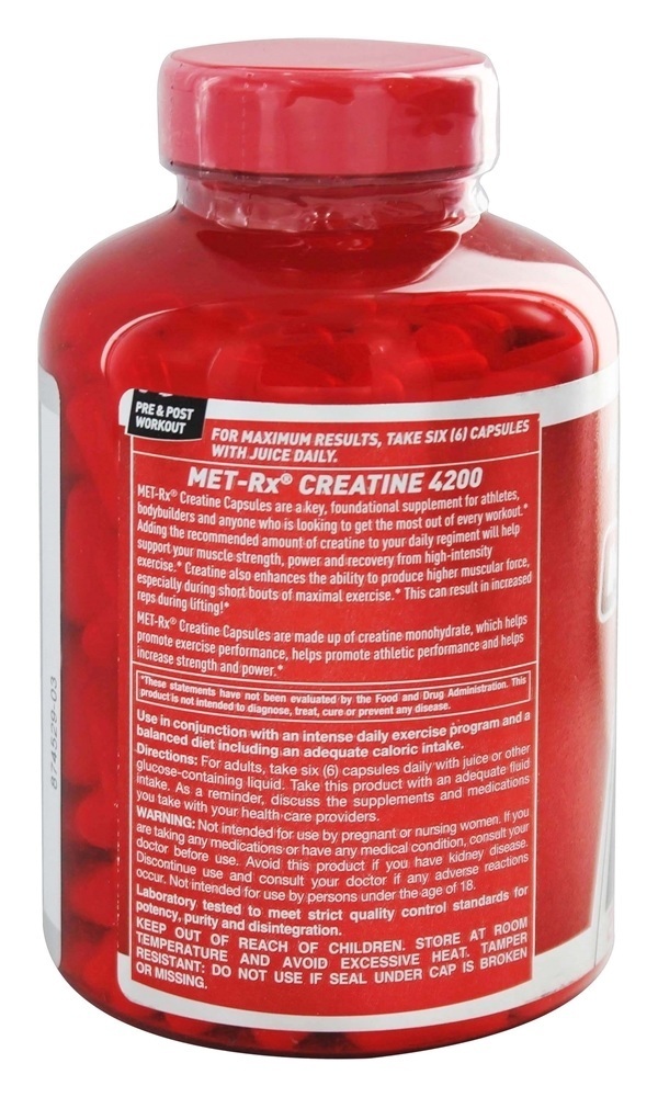 Creatina 4200 para força muscular - Cápsulas 240 MET-Rx - Imagem 3