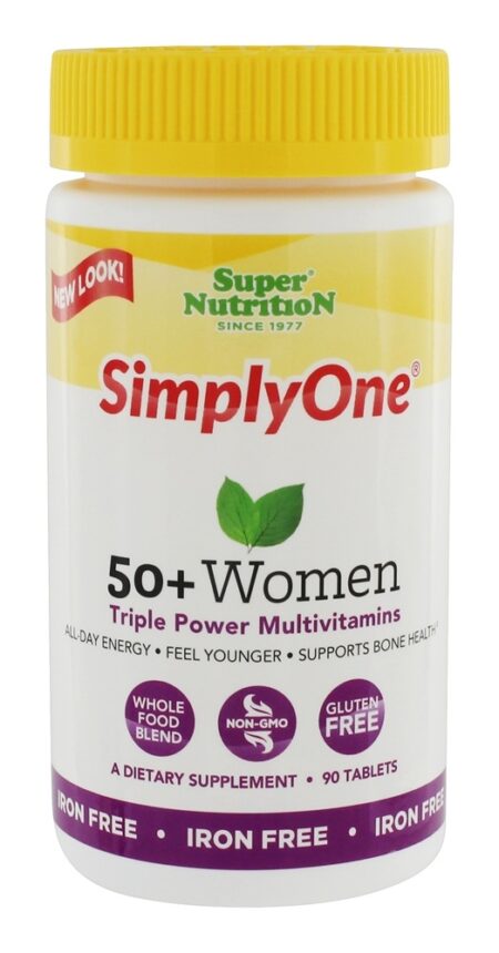 Simply One Multivitamínico Para Mulheres Com +50 Anos Potência Tripla Sem Ferro - 90 Tablets Super Nutrition