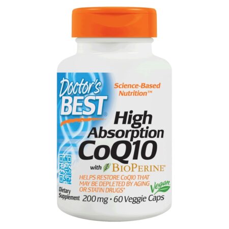 CoQ10 de Alta Absorção com BioPerina 200 mg. - Cápsulas vegetarianas 60 Doctor's Best