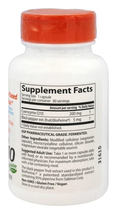 CoQ10 de Alta Absorção com BioPerina 200 mg. - Cápsulas vegetarianas 60 Doctor's Best - Image 2