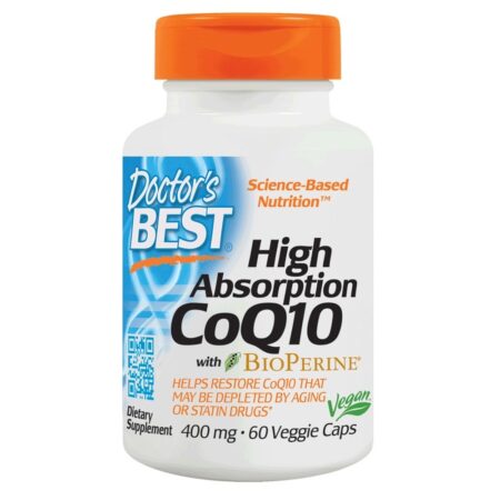 CoQ10 de Alta Absorção com BioPerina 400 mg. - Cápsulas vegetarianas 60 Doctor's Best