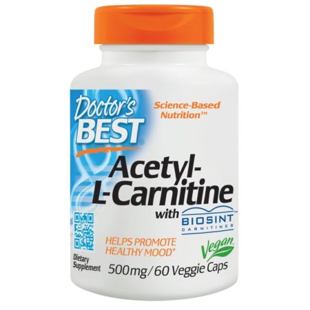 Acetil-L-Carnitina com Biosint Carnitines 500 mg. - Cápsulas vegetarianas 60 Doctor's Best