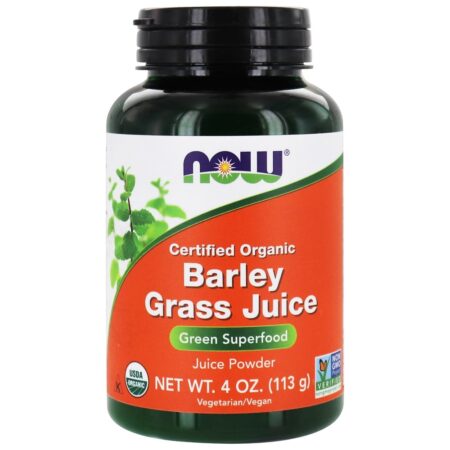 Cevada Grama Suco Pó Certificado Orgânico - 4 oz. NOW Foods