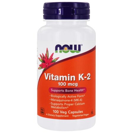 Vitamina K2 100 mcg. - 100 Cápsula (s) vegetal (s) NOW Foods