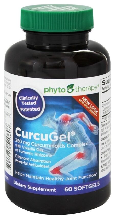 CurcuGel 250mg Curcuminoids Complex - 60 Softgels Phyto Therapy