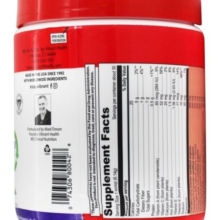 Spectrum Vibrance Antioxidante Superfoo Versão 3.0 - 6.5 oz. Versão de Superalimento Rainbow Vibrance 2.0Vibrant Health - Imagem 2