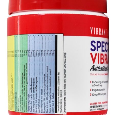 Spectrum Vibrance Antioxidante Superfoo Versão 3.0 - 6.5 oz. Versão de Superalimento Rainbow Vibrance 2.0Vibrant Health - Imagem 4
