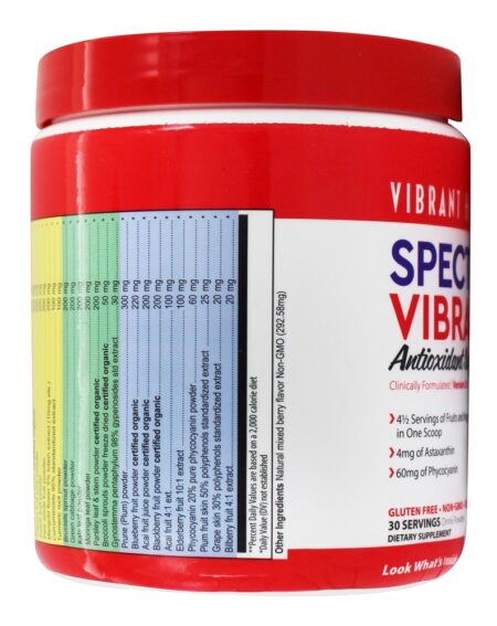 Spectrum Vibrance Antioxidante Superfoo Versão 3.0 - 6.5 oz. Versão de Superalimento Rainbow Vibrance 2.0Vibrant Health - Image 4