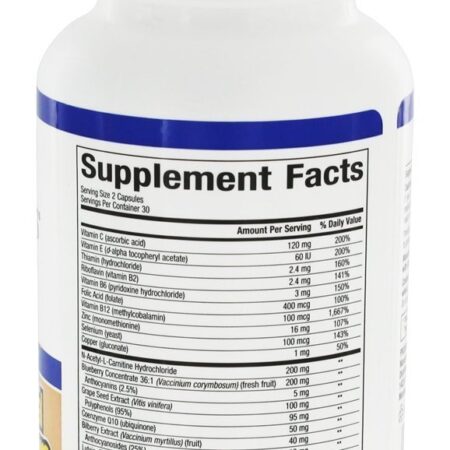 Fatores Avançados do Olho com 7.5 mg Luteína - Cápsulas 60 Natural Factors - Imagem 2