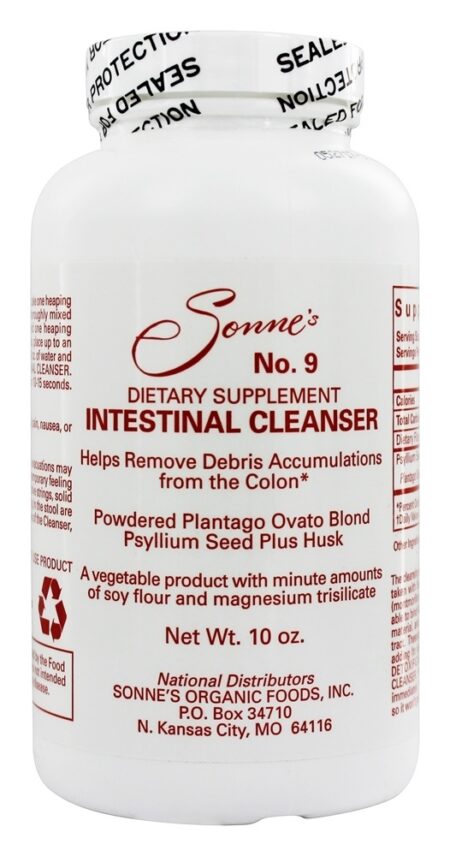 Intestinal Cleanser # 9 Agente de volume natural - 10 oz. Sonne's