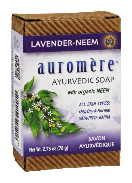 Sabonete em barra ayurvédico com Neem lavanda-Neem orgânico - 2.75 oz. Auromere