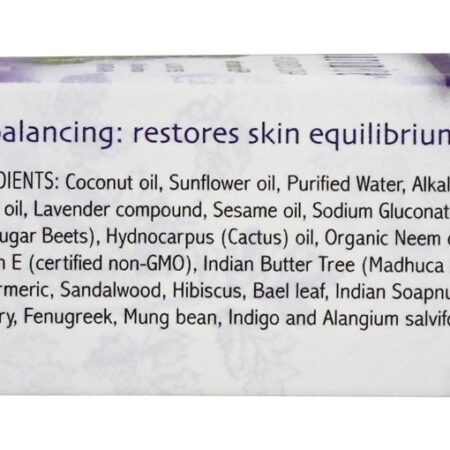 Sabonete em barra ayurvédico com Neem lavanda-Neem orgânico – 2.75 oz. Auromere — foto 2