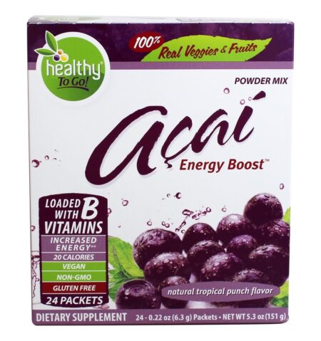 Saudável Para Ir Acai Natural Energia Impulsionar Tropical Soco - 24 Pacotes (s) To Go Brands