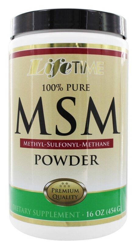 100 % Pure MSM em pó - 16 oz. LifeTime Vitamins