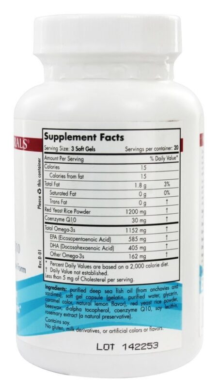 Omega LDL com Vermelho Levedura Arroz e Coq10 1000 mg. - 60 Softgels Nordic Naturals - Image 2