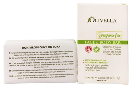 Sabonete de Azeite Virgem Sem Fragrância - 3.52 oz. Olivella