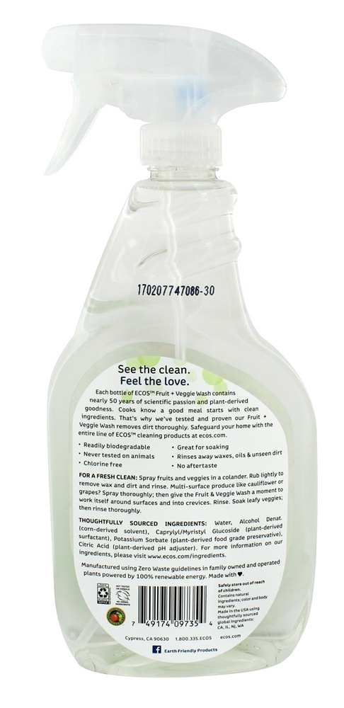 Lavagem ECOS Fruit & Vegetable - 22 fl. oz. Earth Friendly - Imagem 2