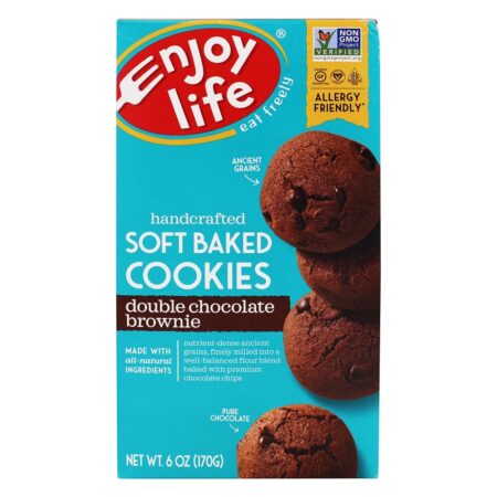 Cookies sem glúten sem alérgenos, sem glúten, com brownie de chocolate duplo - 6 oz. Enjoy Life Foods