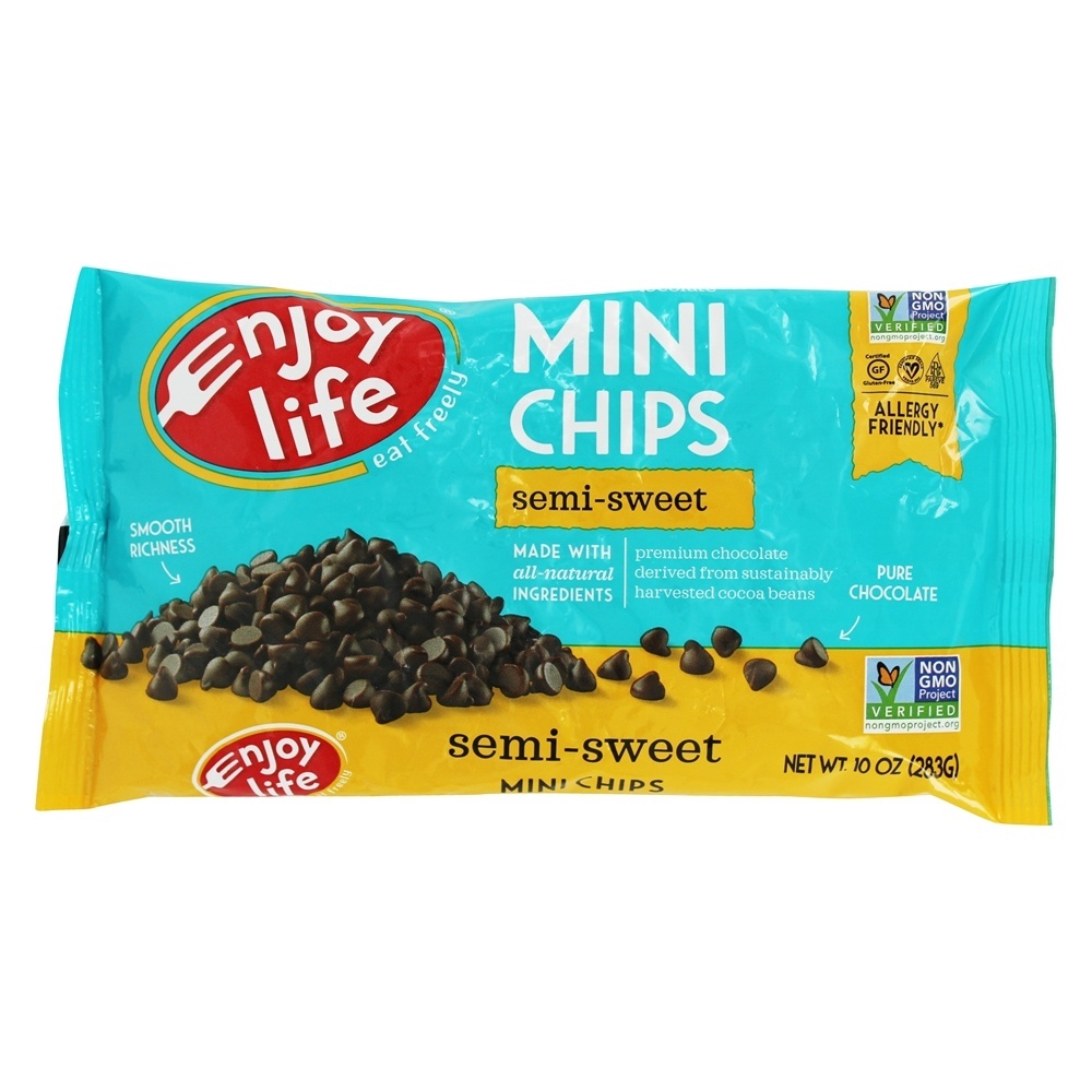 Mini fichas anti-alérgicas sem glúten semidoces - 10 oz. Enjoy Life Foods