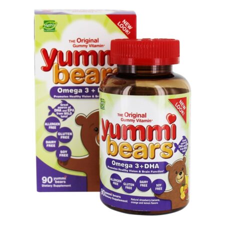 Yummi Bears Omega-3 + DHA Infantil - 90 Gummies Hero Nutritionals Products