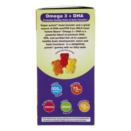 Yummi Bears Omega-3 + DHA Infantil - 90 Gummies Hero Nutritionals Products - Image 5