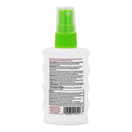 Buzz Away Extrema Natural Deet-Free Repelente De Insetos Spray - 2 fl. oz. Quantum Health - Image 2