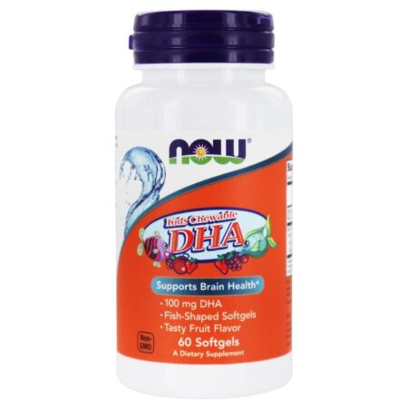 Miúdo Mastigável DHA 100 mg. - 60 Softgels NOW Foods