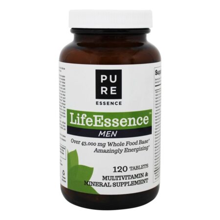 LifeEssence Men Suplemento Multivitamínico & Mineral de Alimento Integral Para Homens - 120 Tablets Pure Essence Labs