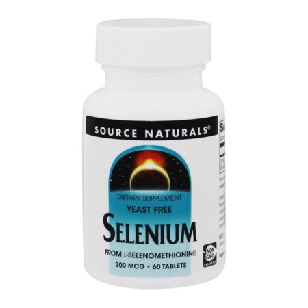 Levedura de Selênio Livre de L-Selenometionina 200 mcg. - 60 Tablets Source Naturals