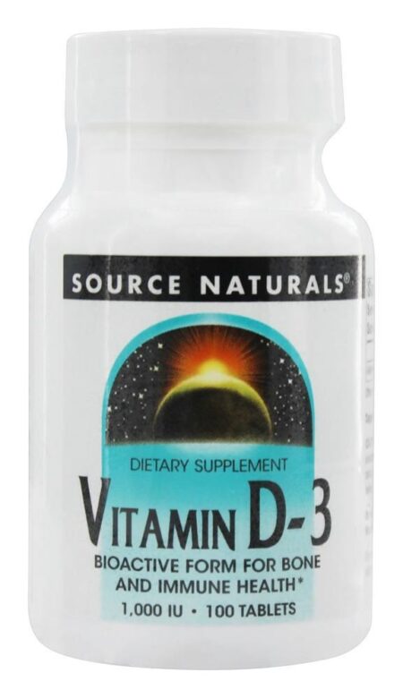 Vitamina D3 1000 UI - 100 Tablets Source Naturals