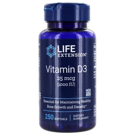 Vitamina D3 1000 UI - 250 Softgels Life Extension