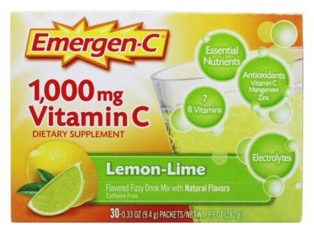 Vitamina C de Energia Emergente C - Cálcio Limão 1000 mg. - 30 Pacotes (s) Alacer