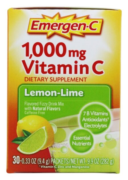 Vitamina C de Energia Emergente C - Cálcio Limão 1000 mg. - 30 Pacotes (s) Alacer - Image 4