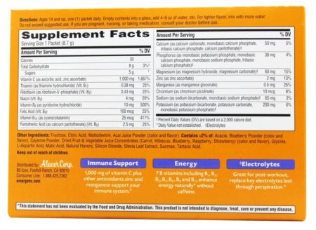 Emergen-C Vitamina C Sabor Açaí 1000 mg. - 30 Pacotes (s) Alacer - Image 2