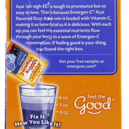 Emergen-C Vitamina C Sabor Açaí 1000 mg. - 30 Pacotes (s) Alacer - Imagem 3