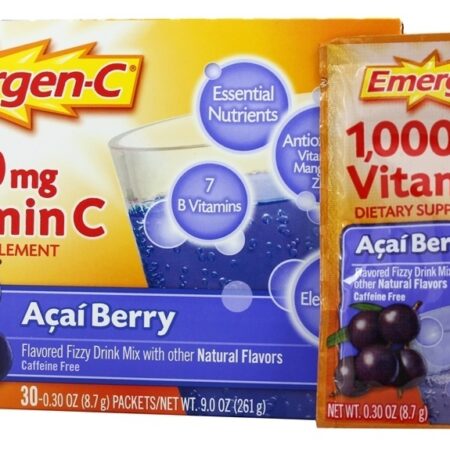 Emergen-C Vitamina C Sabor Açaí 1000 mg. - 30 Pacotes (s) Alacer - Imagem 4
