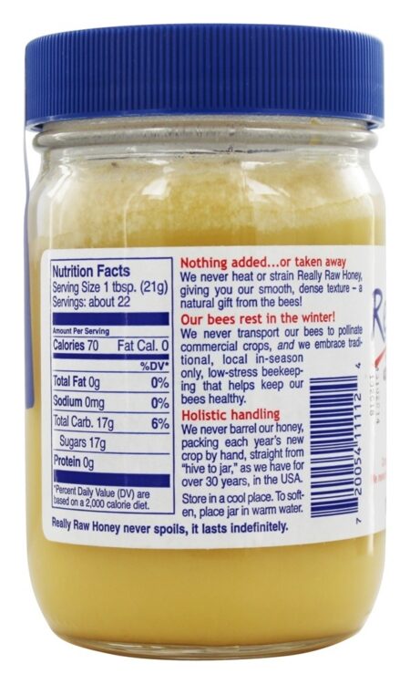 Mel sem pesticidas (16 oz.) (453g) - 1 lb. Really Raw Honey - Image 2