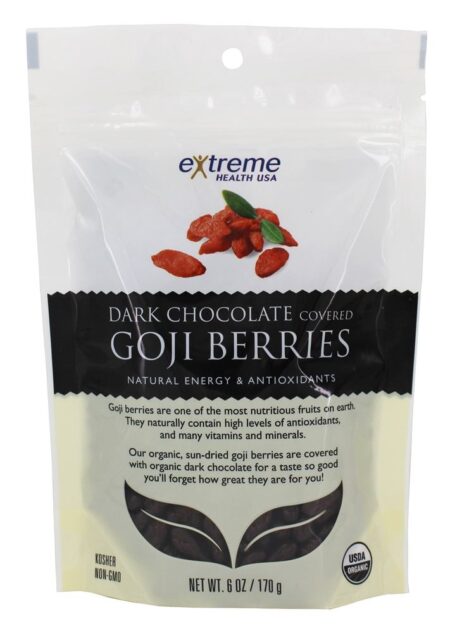 Bagas De Goji Com Cobertura De Chocolate Escuro - 6 oz. Extreme Health USA