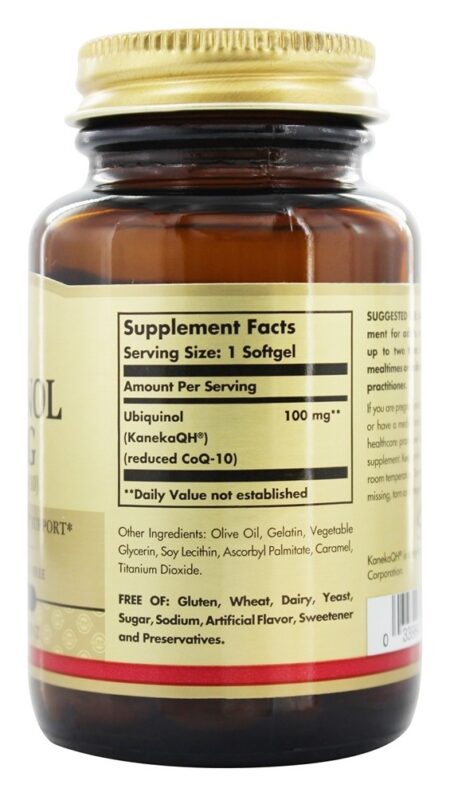 Co-10 de Ubiquinol Reduzido 100 mg. - 50 Softgels Solgar - Image 2