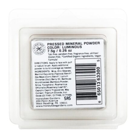 Pó Mineral Pressionado Luminoso Luminoso - 0.26 oz. Honeybee Gardens - Image 2