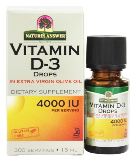 Vitamina D3 Líquida 4000 UI - 15 ml. Nature's Answer