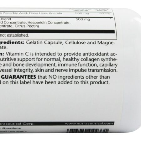 Super Bio-Plex Vitamin C Bioflavonóides 500 mg. - Cápsulas 250 Solaray - Imagem 3