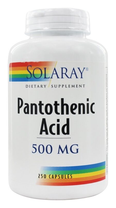 Ácido Pantotênico 500 mg. - Cápsulas 250 Solaray