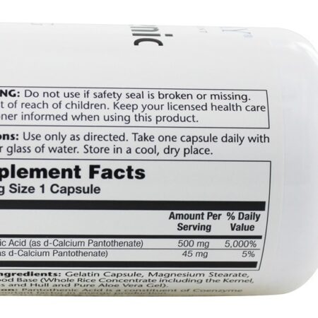 Ácido Pantotênico 500 mg. - Cápsulas 250 Solaray - Imagem 3