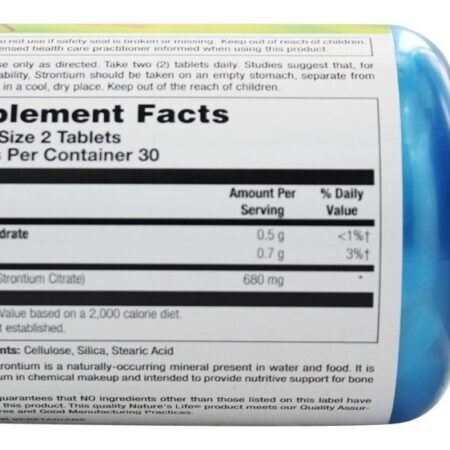 Estrôncio 680 mg. - 60 Tablets Nature's Life - Imagem 2