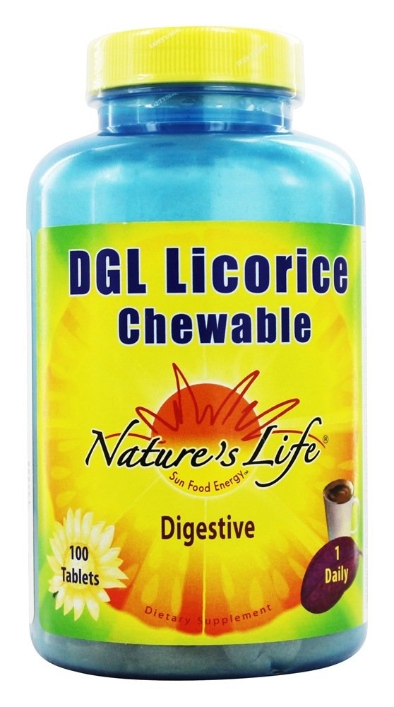 Alcaçuz DGL Mastigável - 100 Tablets Nature's Life