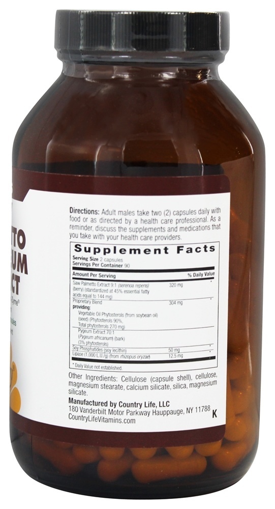 Saw Palmetto e extrato de Pygeum - Cápsulas vegetarianas 180 BioChem - Imagem 2